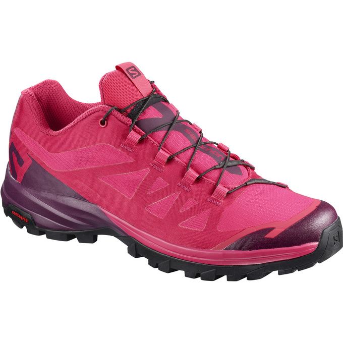 Salomon Singapore Womens Hiking Shoes - OUTPATH W Pink/Burgundy | 62018-XCGN